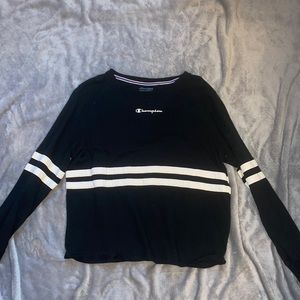 Champion long sleeve Color:Black/White Size: L